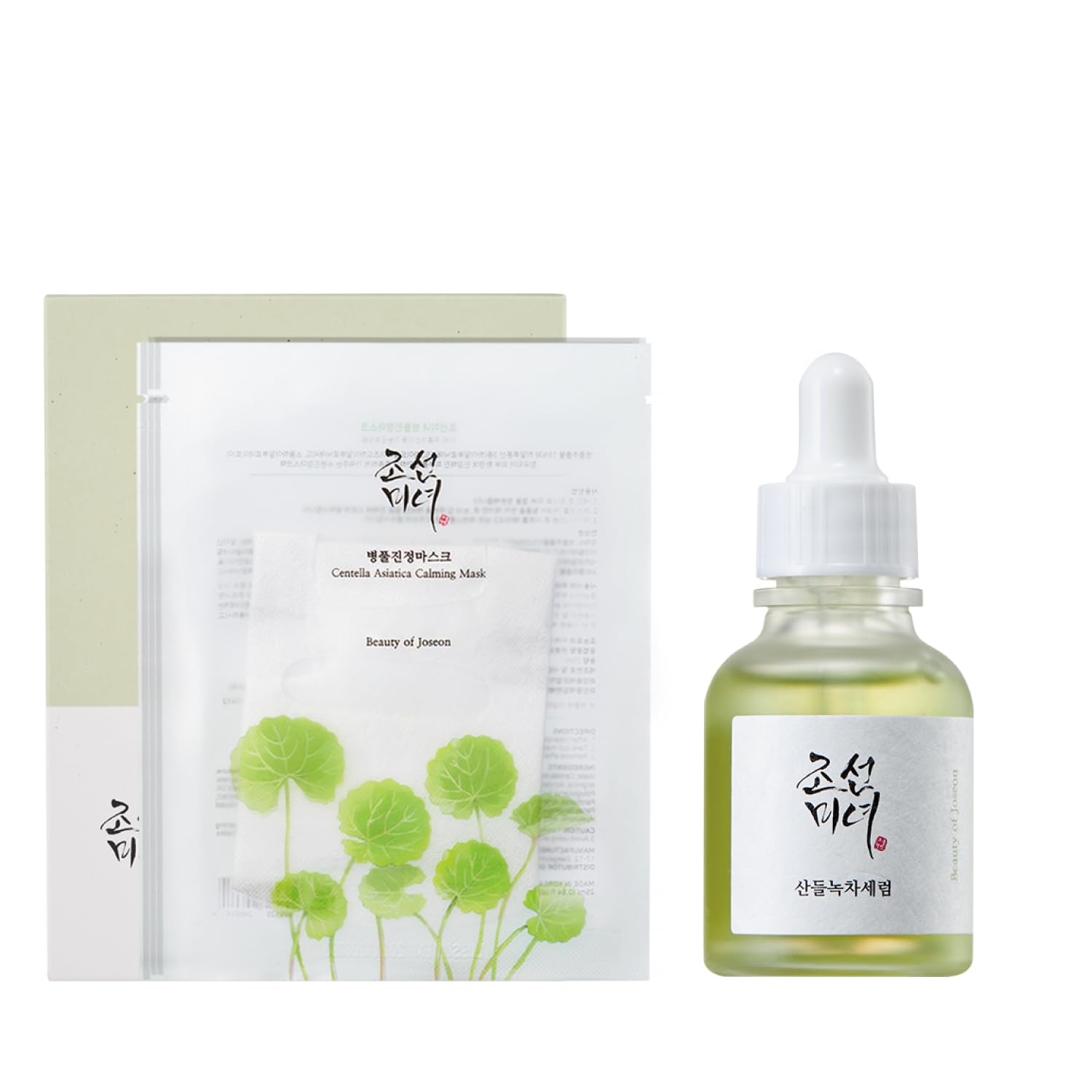 BEAUTY OF JOSEON Calming serum green tea & centella asiatica calming mask TEN GLOW 1 BEAUTY OF JOSEON - Pachet Calming Duo – Serum Green Tea + Centella Mask - imagine 1